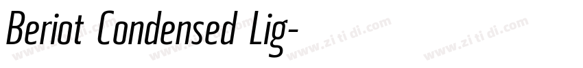 Beriot Condensed Lig字体转换